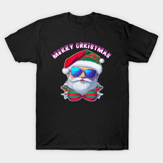 cute Santa Claus in sunglasses T-Shirt by sukhendu.12